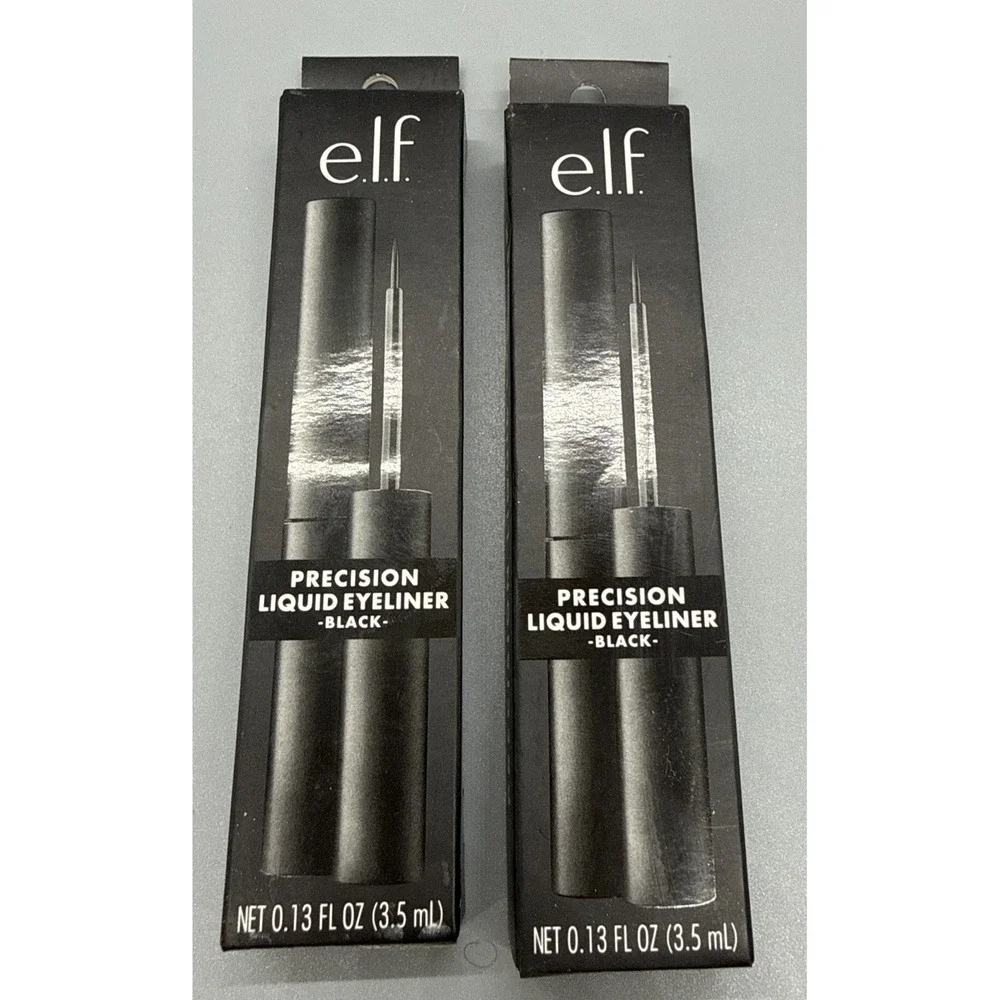 e.l.f. - Precision Liquid Eyeliner Black - 0.13 oz Lot Of 2